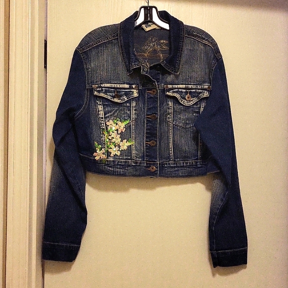 Crest Jeans Crop Jacket - Picture 1 of 3